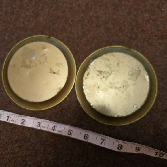 2 Antique 5 Inch Tin Litho Plate Set Victorian Man And Lady - Picture 4 of 5